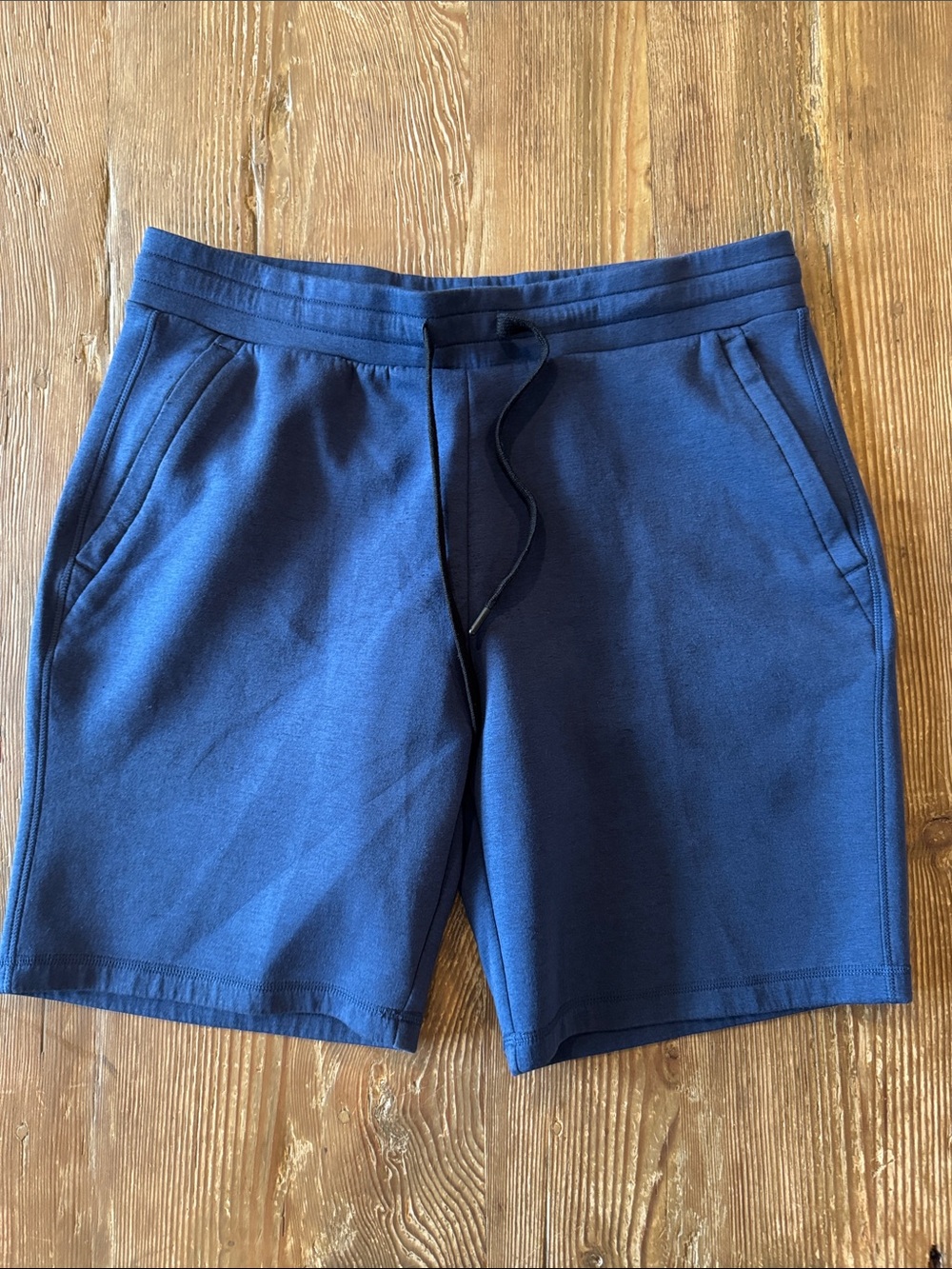 Men's Athletic Drawstring Shorts — Navy Blue Comfort Fit